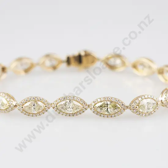 14ct 346stone Fancy Diamond Bracelet