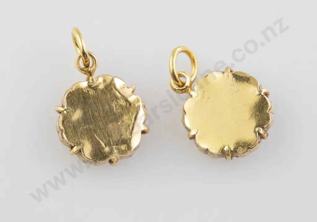 Pair 22ct Moghul Diamond Pendants (to be mounted as earrings) Image 1++