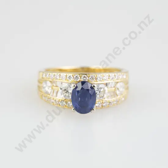 18ct 47stone Sapphire and Diamond Dress Ring