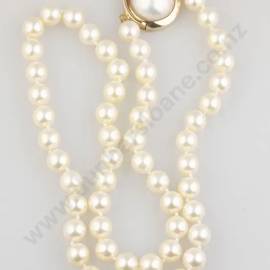 Single Strand Uniform Akoya Cultured Pearl Necklace