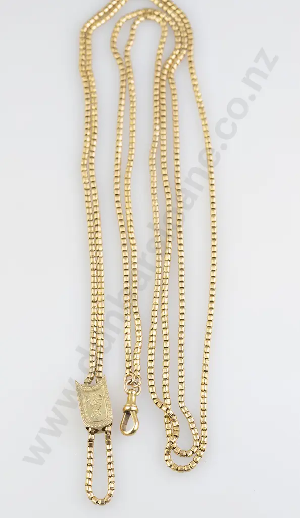 Victorian 16ct Snake Link Type Muff Chain Image 1++