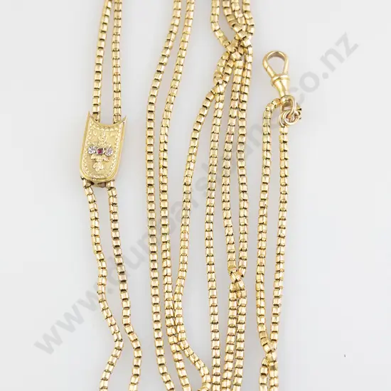 Victorian 16ct Snake Link Type Muff Chain