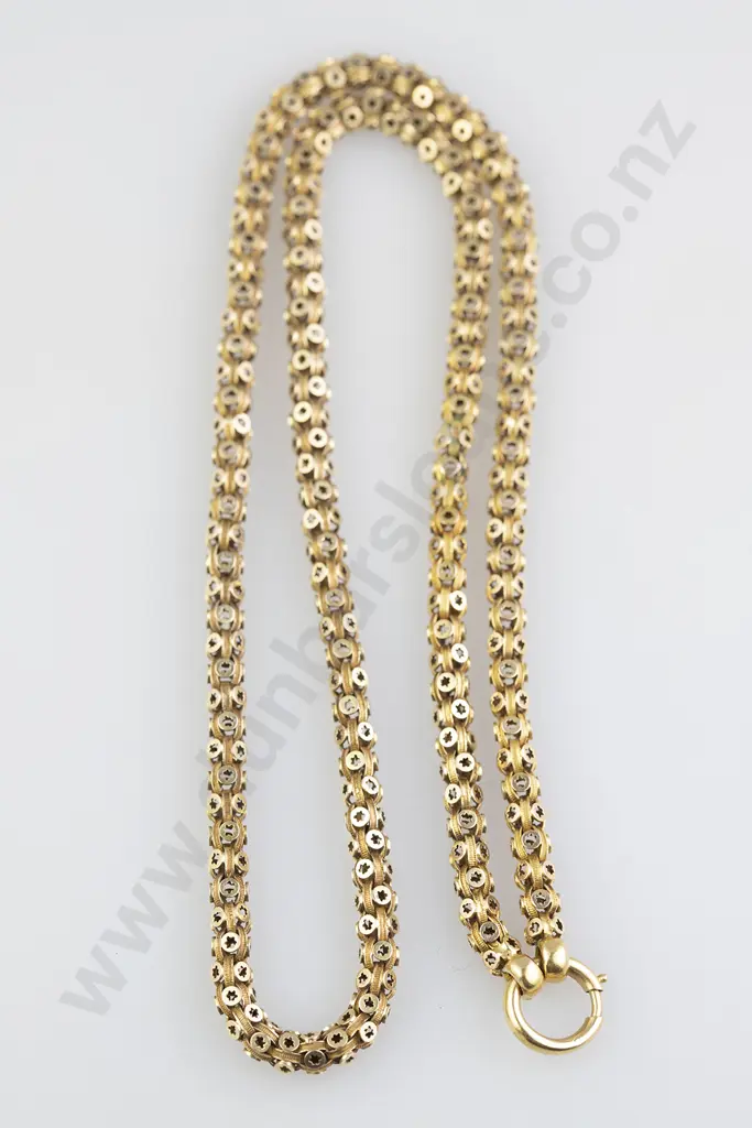 Victorian 15ct Fancy Link Neck Chain Image 1++