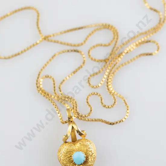 Victorian 9ct Gold Gilt Heart Locket