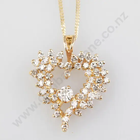 14ct 51stone Diamond Pendant