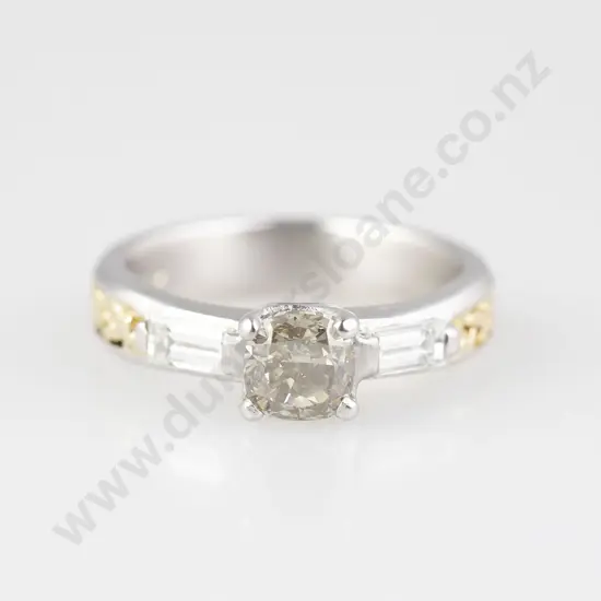 Platinum & 18ct Solitaire Diamond Ring