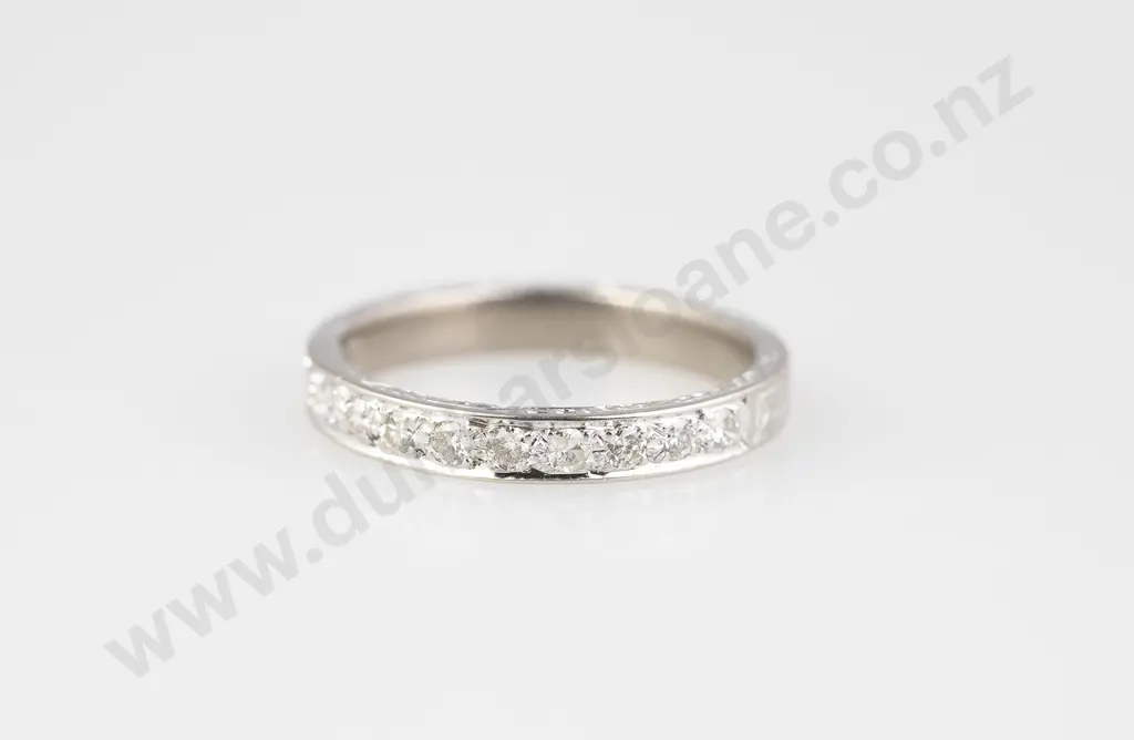 All Platinum Twelve Stone Diamond Eternity Band Image 1++
