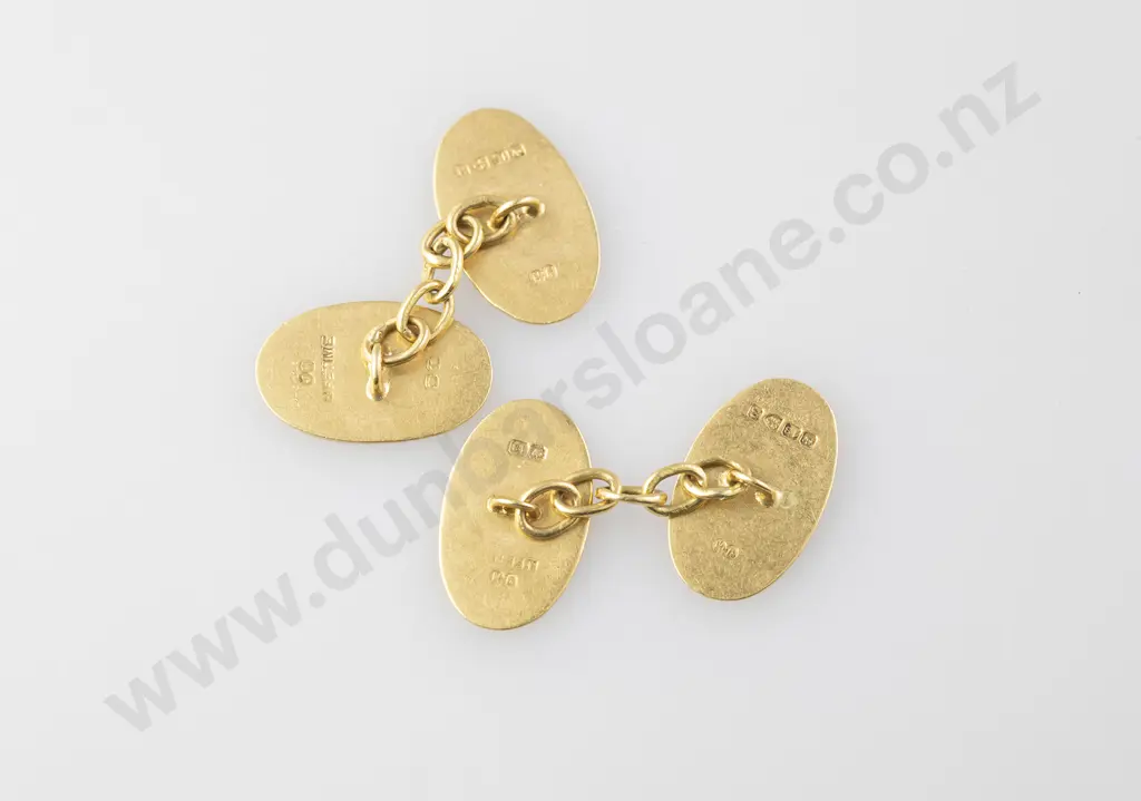 Pair 18ct Cuff Links Image 1++