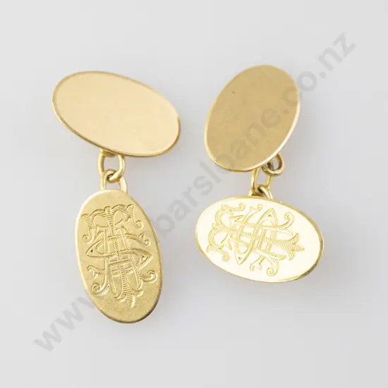 Pair 18ct Cuff Links