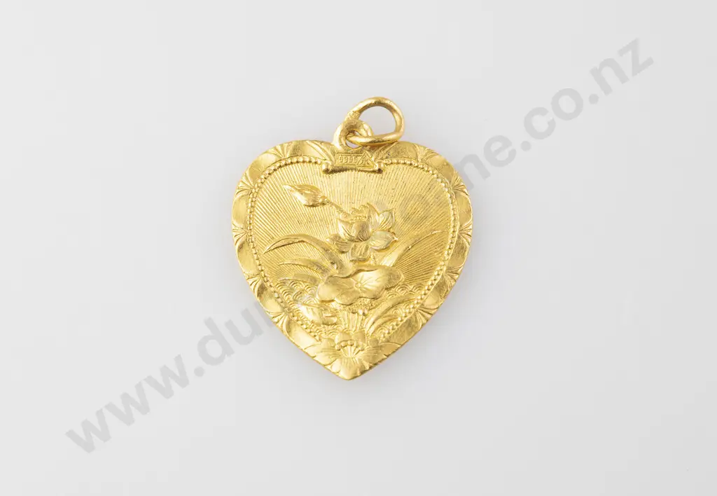 .9999 Fine Gold Heart Pendant Image 1++