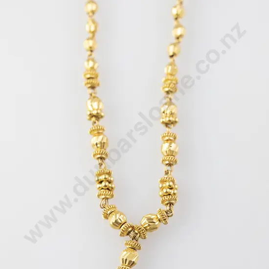 Indian 22ct Gold and Design Bead Necklace