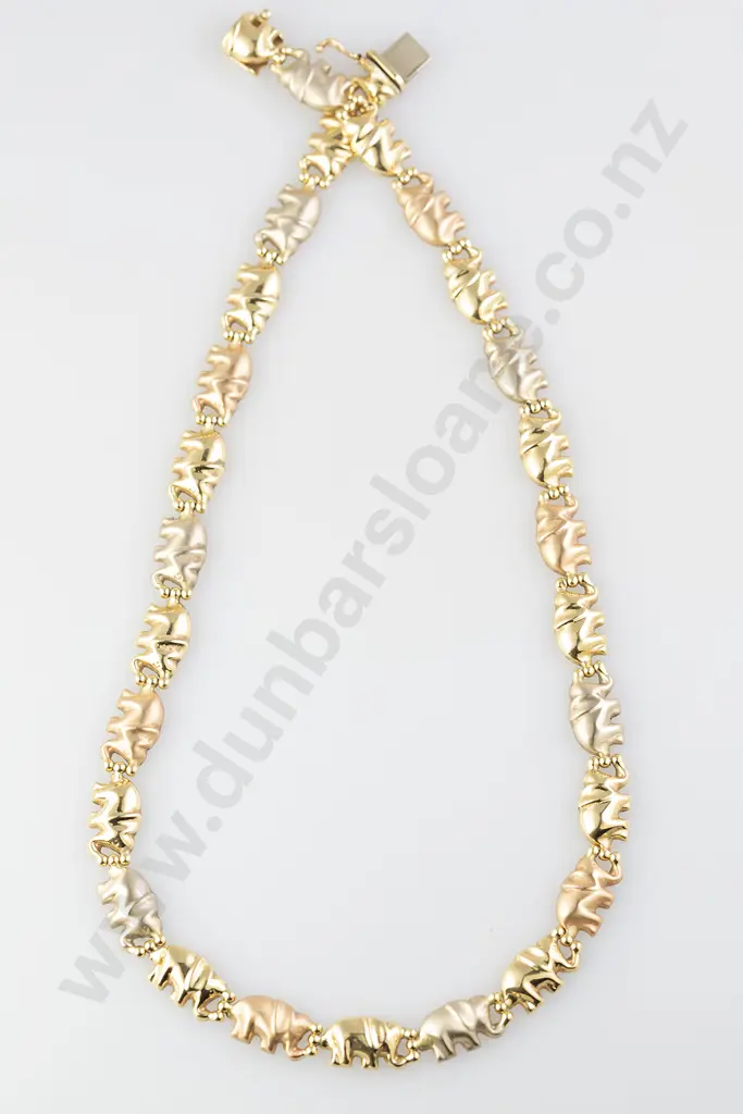 18ct Tri-colour Fancy Necklace Image 1++