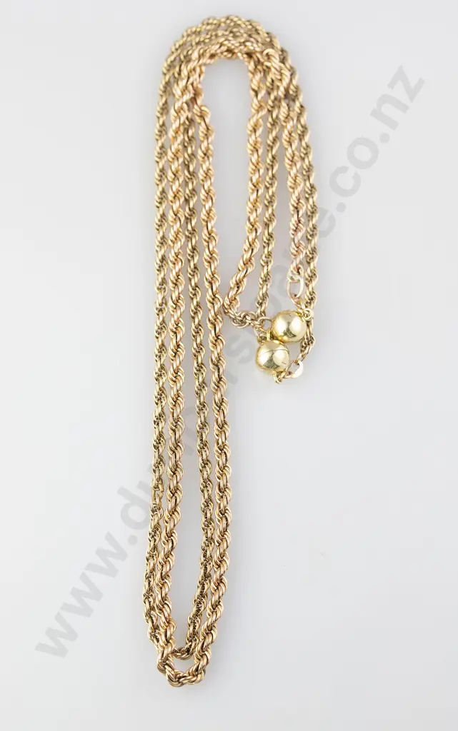 Two 9ct Rope Twist Neck Chains Image 1++