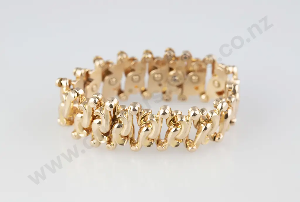 Antique 14ct Horews Patent Expanding Design Bracelet Image 1++