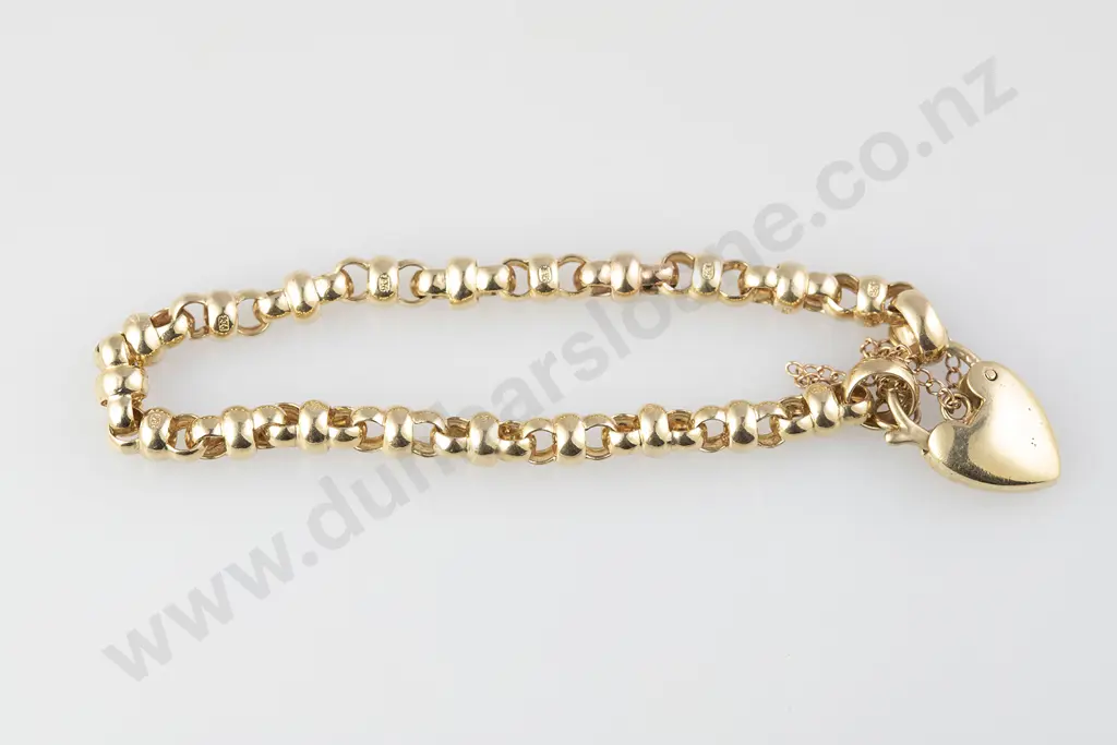 9ct Fancy Trace Link Bracelet Image 1++