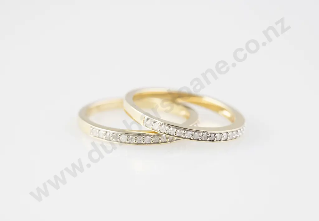 Two 9ct 21stone Diamond Eternity Bands Image 1++