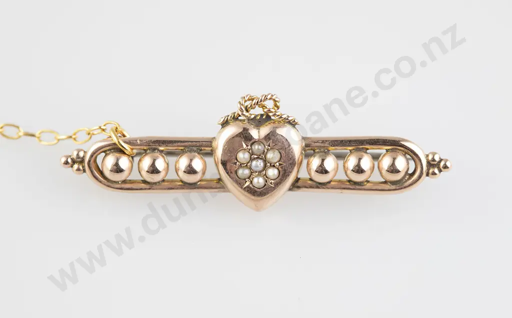 Victorian 9ct Double Brooch Image 1++