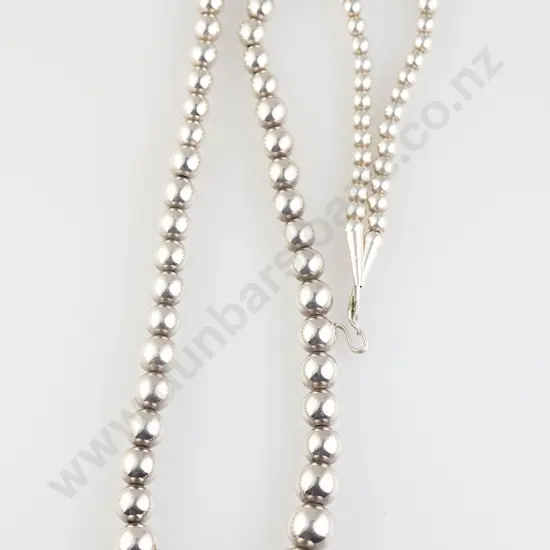 Single Strand Graduated S/S Bead Necklace