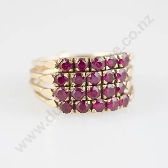 18ct 20stone Ruby Harem Ring
