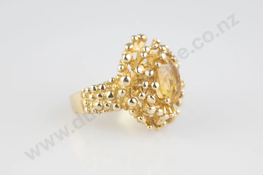 9ct Single Citrine Dress Ring Image 1++