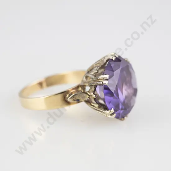 9ct Single Imitation Alexandrite Dress Ring
