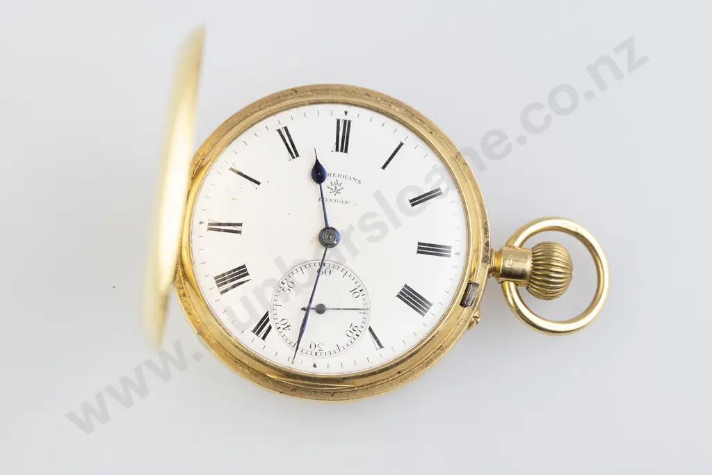 18ct Hunter Cased Lever Wind Pocket Watch Image 1++