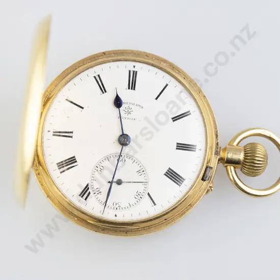 18ct Hunter Cased Lever Wind Pocket Watch