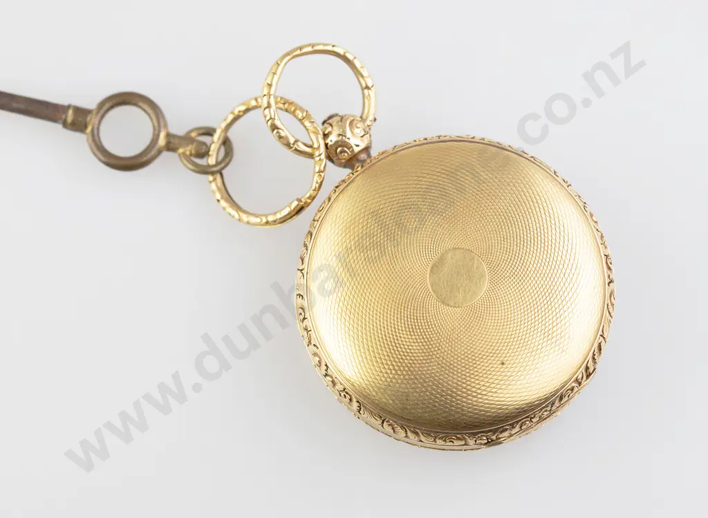 18ct Open Face Key Wind Pocket Watch Image 1++