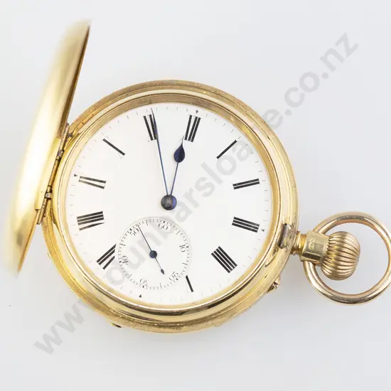 18ct Rotherhams Hunter Cased Lever Wind Pocket Watch