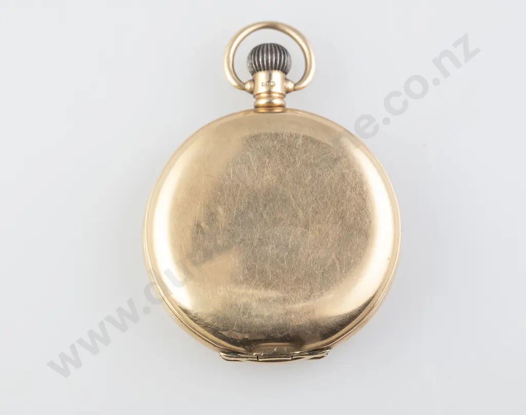 9ct Plain Hunter Cased Lever WInd Pocket Watch Image 1++