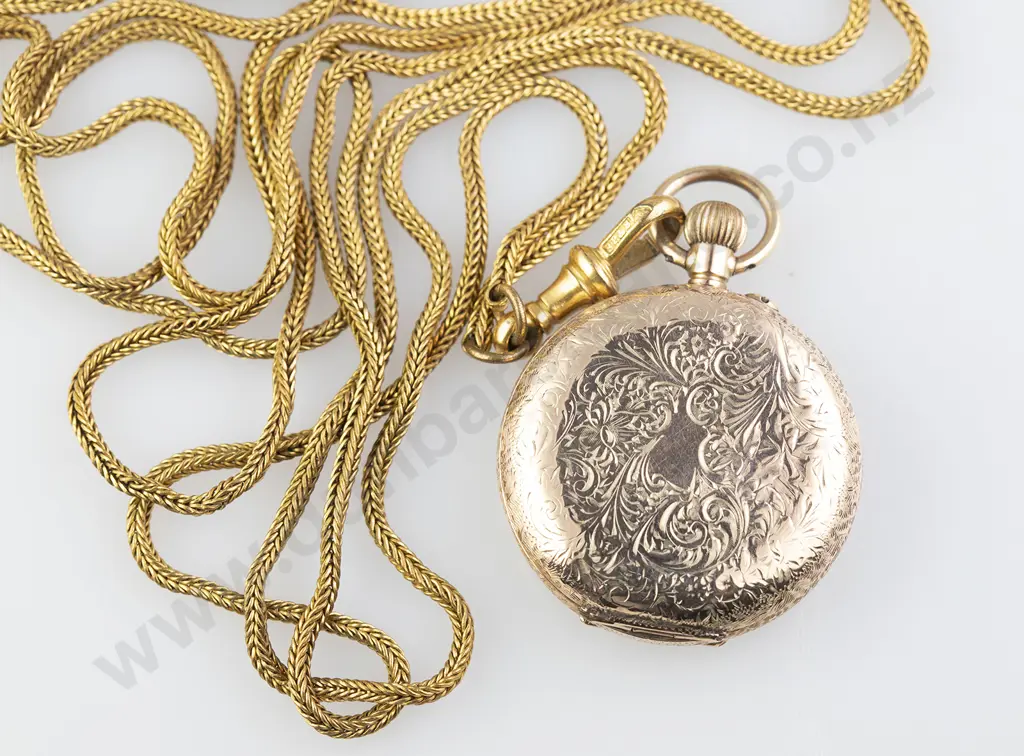 9ct Hunter Cased Lever Wind Small Pocket Watch Image 1++