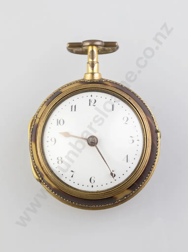 Late C18th Pair Cased Verge Key Wind Pocket Watch By Darlington of London Image 1++