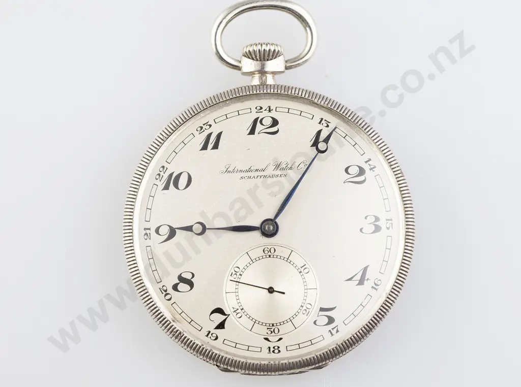 Art Deco .925 Silver Cased Lever Wind Pocket Watch by International Watch Co Image 1++