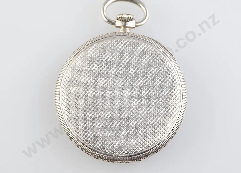 Art Deco .925 Silver Cased Lever Wind Pocket Watch by International Watch Co Image 1++