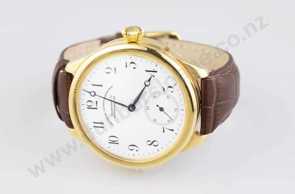 Gents Dress Wrist Watch Deutsche Uhren-fabrikation Glashutte - Half Skeleton Mechanical Marriage Image 1++