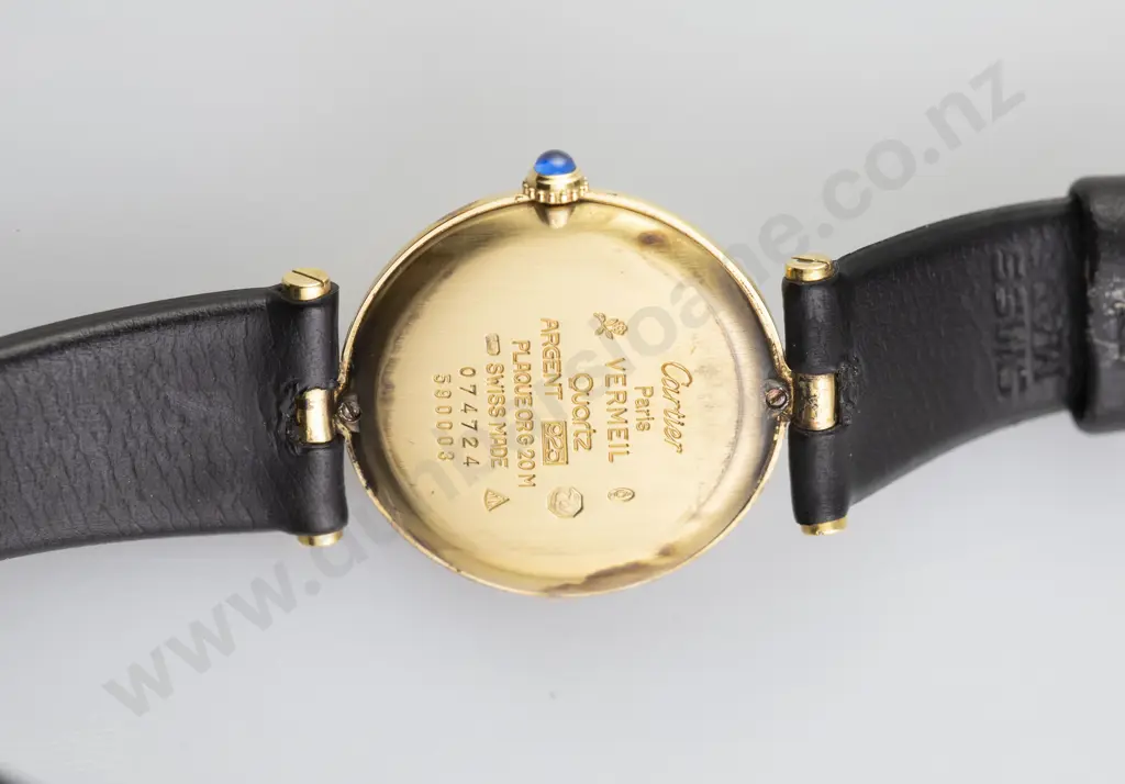 C1990 Must de Cartier Vermeil Argent Quartz .925 Ladies Wrist Watch Image 1++