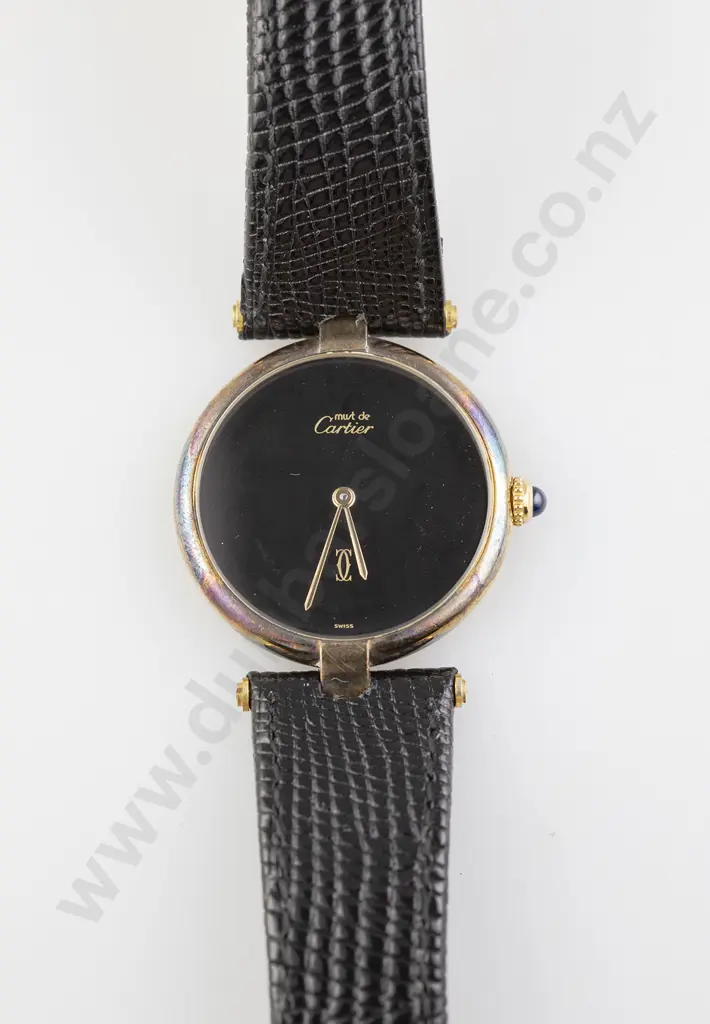 C1990 Must de Cartier Argent Quartz .925 Ladies Wrist Watch Image 1++