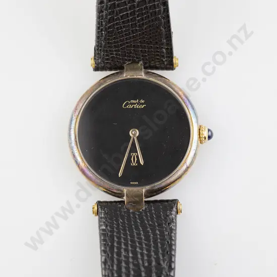 C1990 Must de Cartier Argent Quartz .925 Ladies Wrist Watch