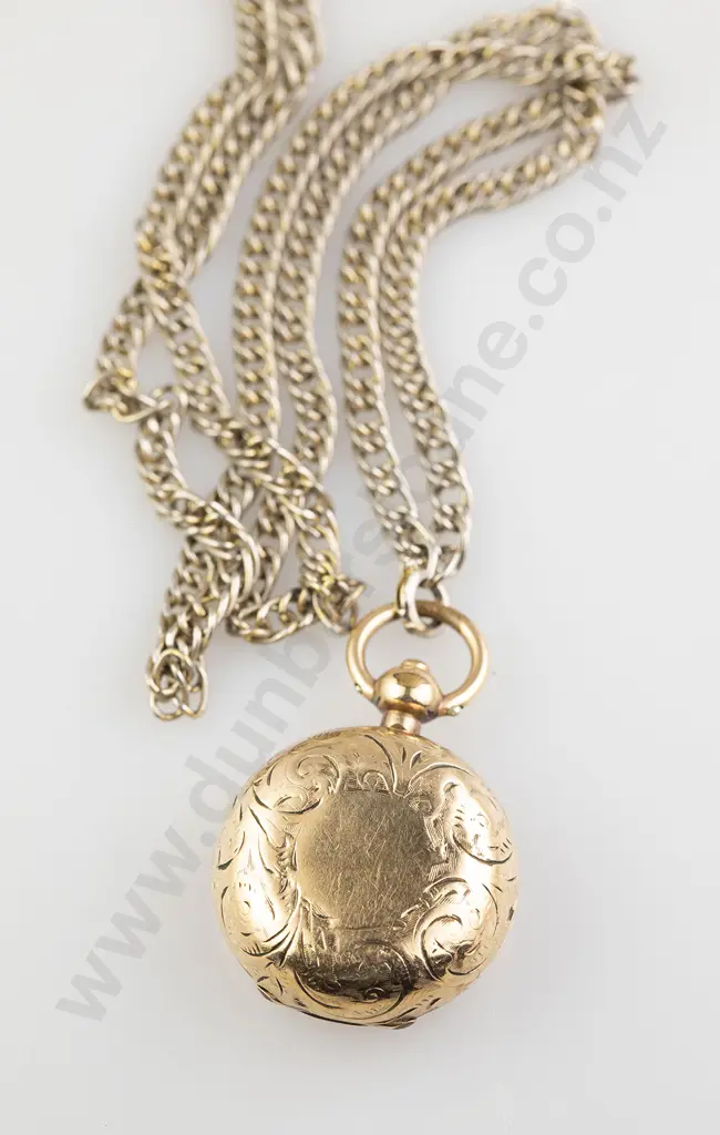 Engraved Gold Plated Circular Sovereign Case Image 1++
