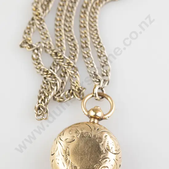 Engraved Gold Plated Circular Sovereign Case