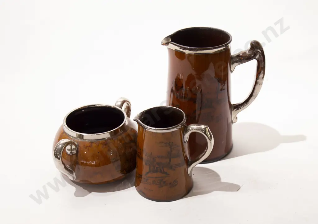 Sports and Past Times Sugar and Cream With Larger Jug Image 1++