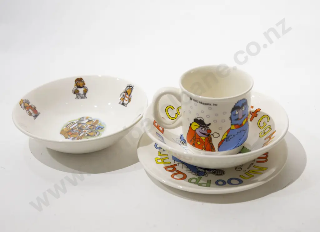 Muppets and Sesame Street Cup and Two Bowls Image 1++