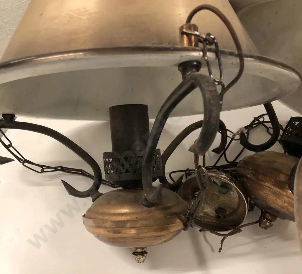 Three Copper Hanging Lights Image 1++