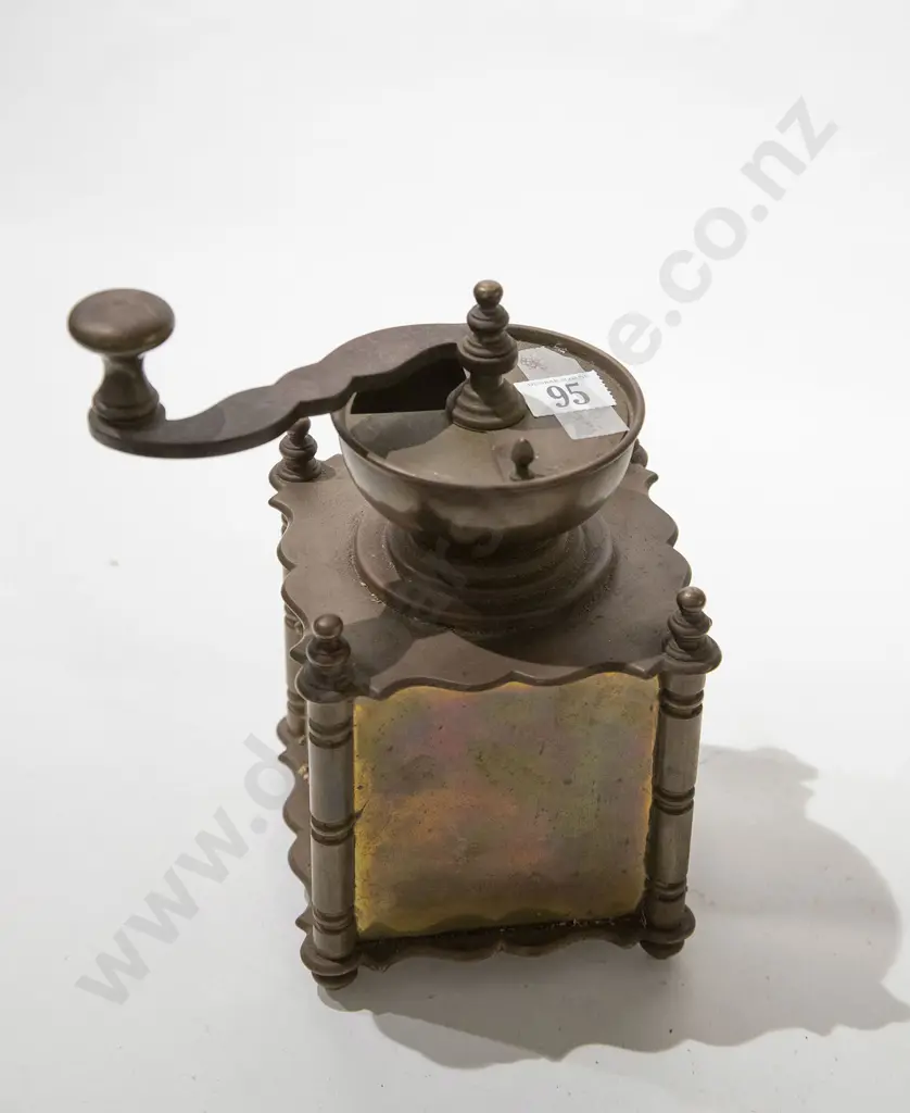 Vintage Brass Coffee Grinder Image 1++