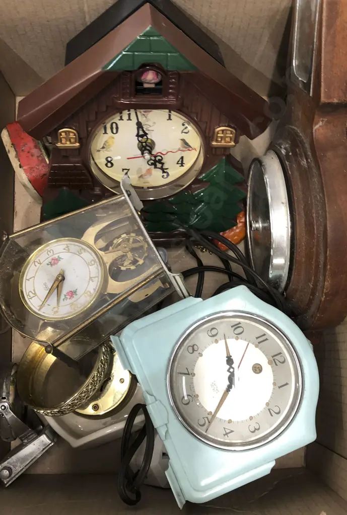 Box With Clocks and Barometer Image 1++