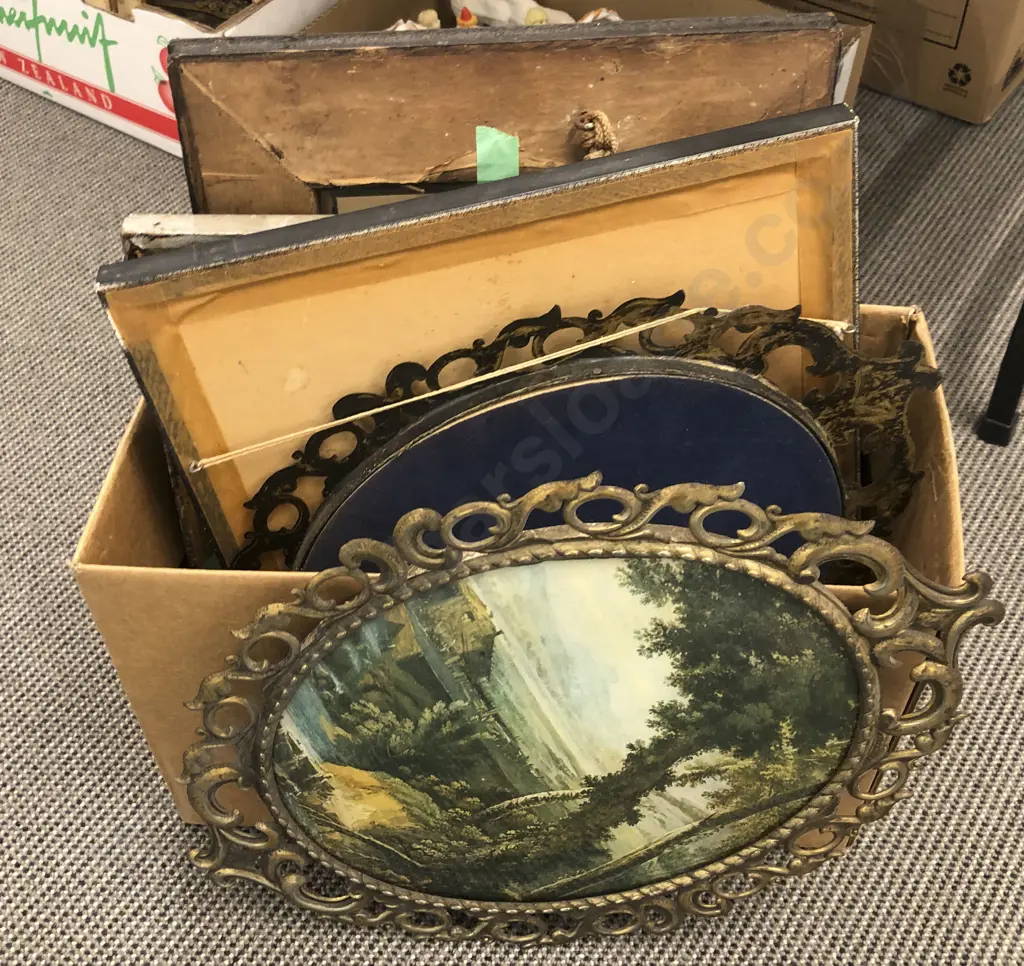 Two Boxes of Picture Frames and Mixed China Image 1++