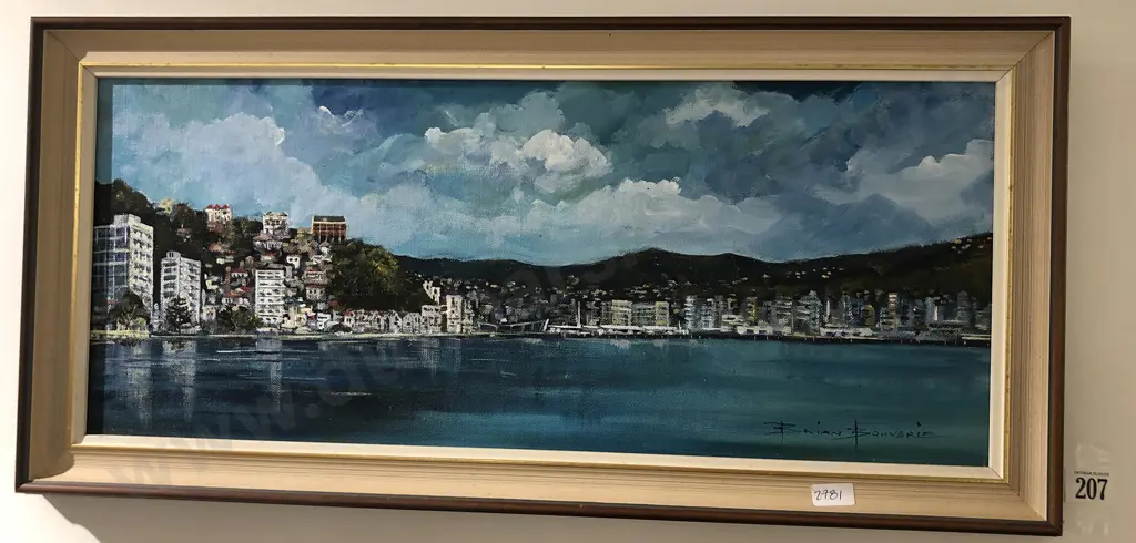 Brian Bouverie - A View of Wellington - Oil Image 1++