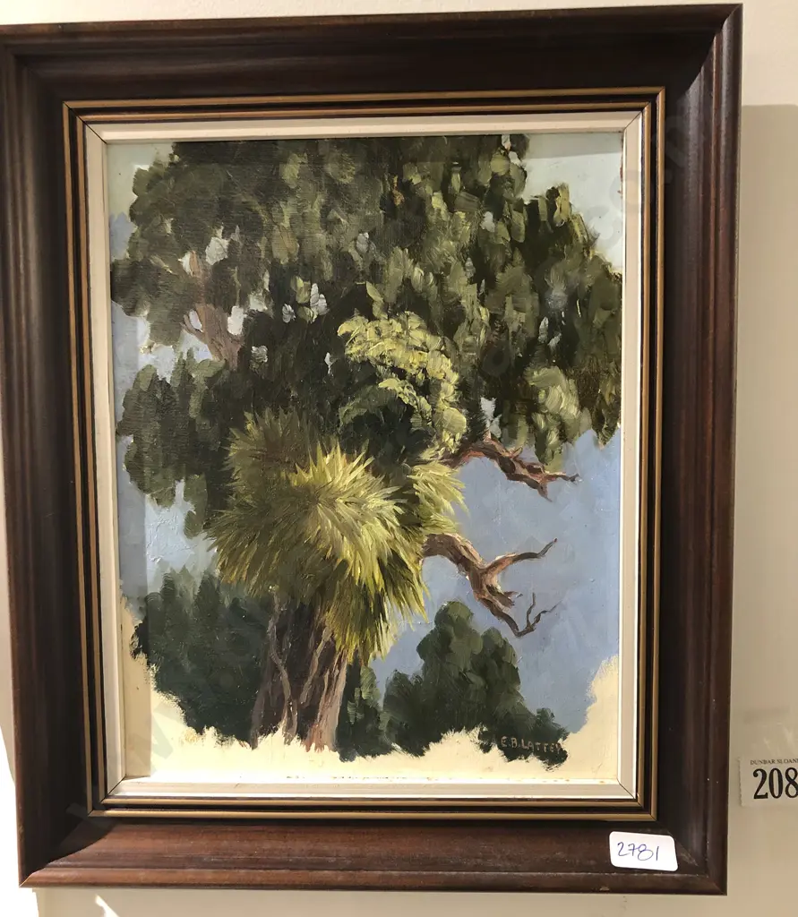 E B Lattey - Old Rimu - Oil Image 1++