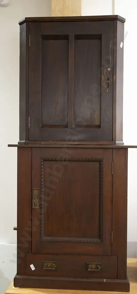 Two Small Edwardian Wooden Cabinets Image 1++