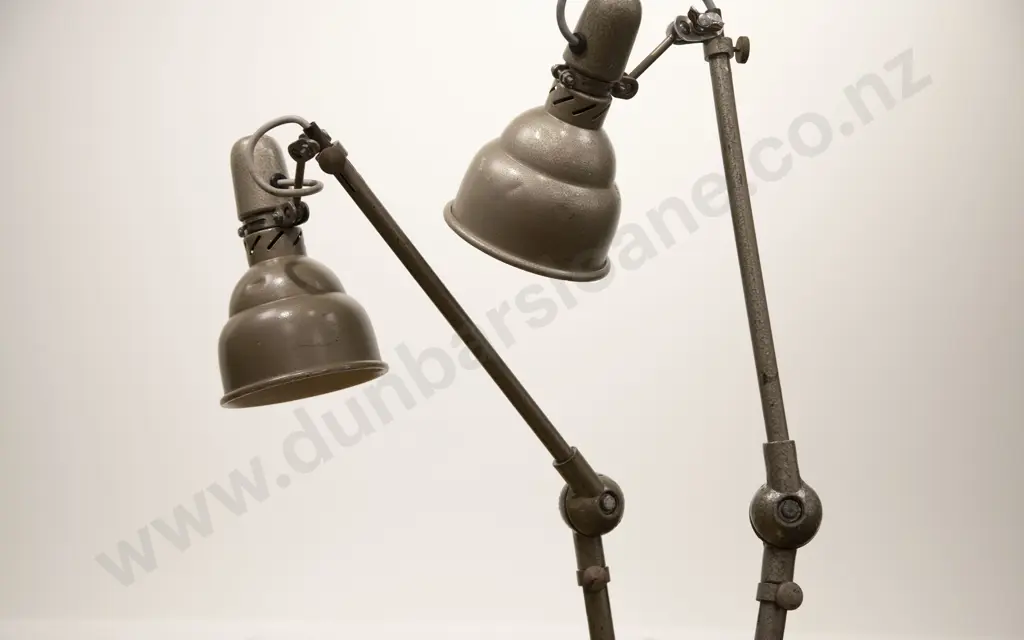 Pair of Angle Poised Clamp Desk Lamps Image 1++